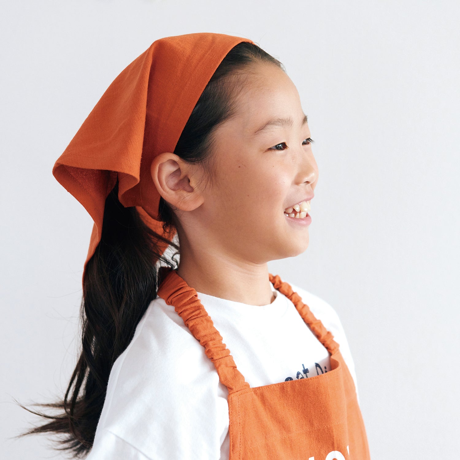 アビチュアル バンダナ・巾着付きキッズエプロンセット Lサイズ（130