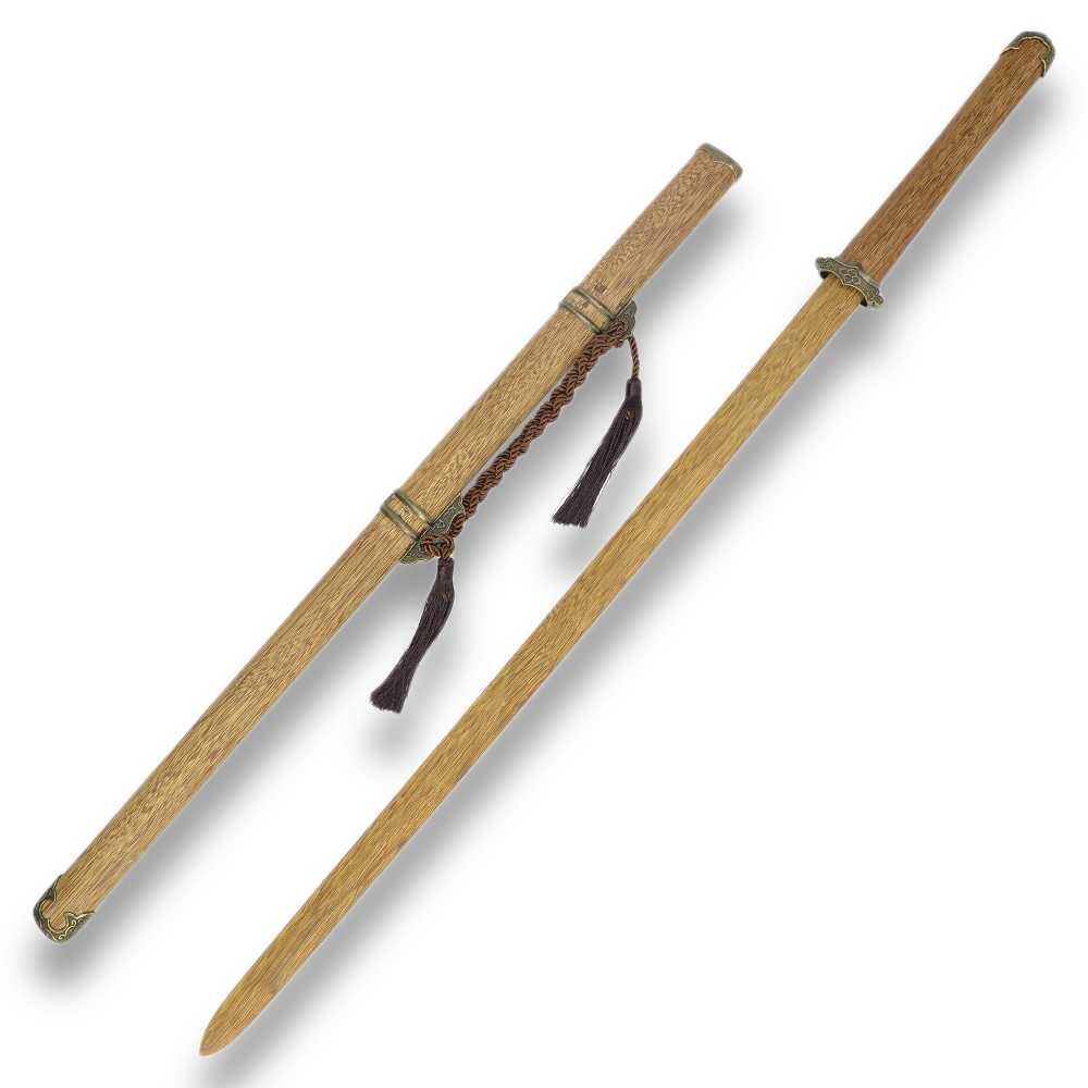 トレーニングソード 中国剣 ジャン 木刀 ストラップ付 | ミリタリー