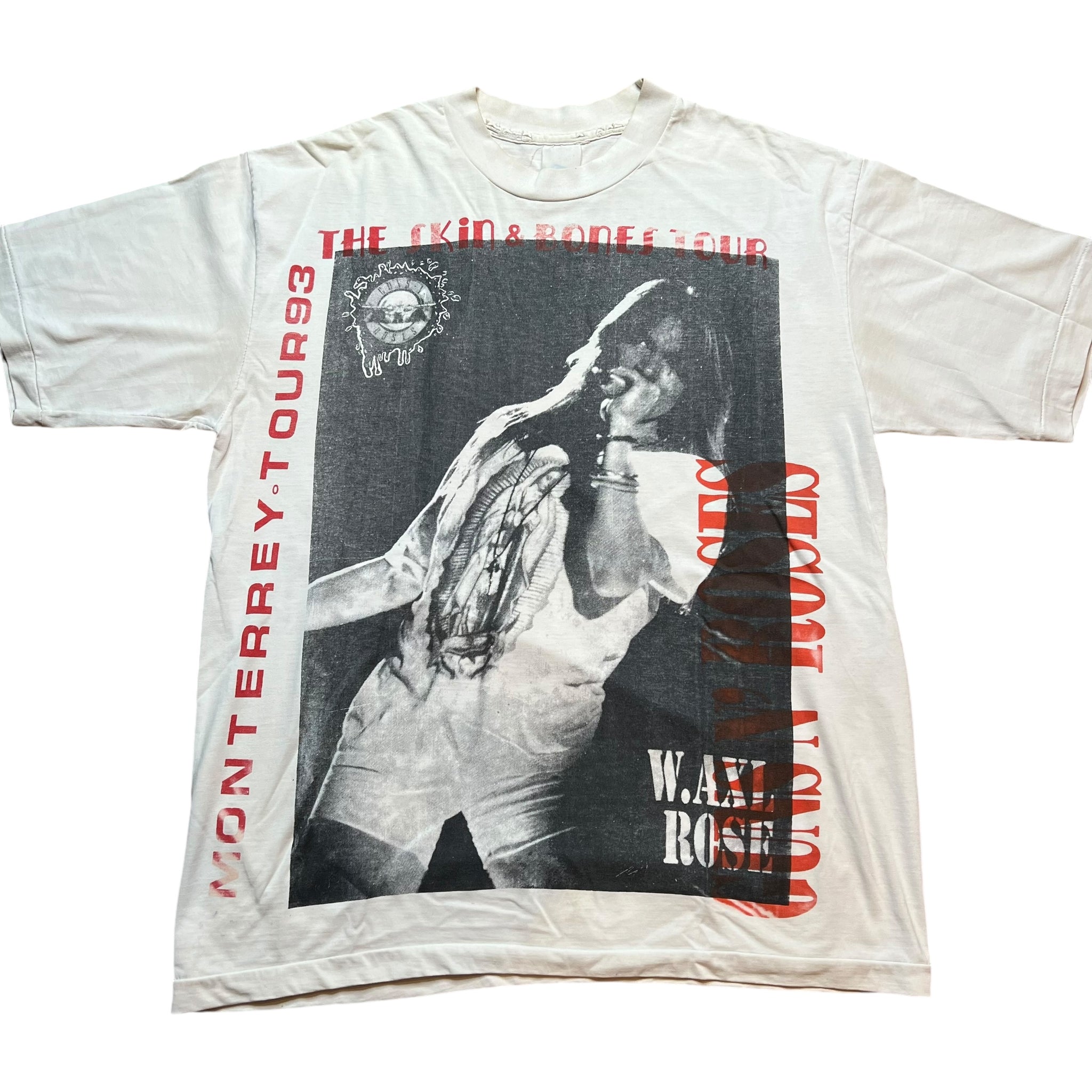 Vintage Guns N' Roses Axl Rose The Skin & Bones 1993 Mexico Tour T