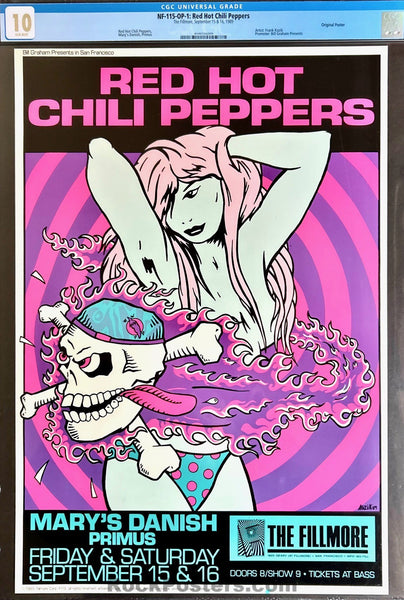 NF-115 - Red Hot Chili Peppers Poster - Fillmore Auditorium - CGC