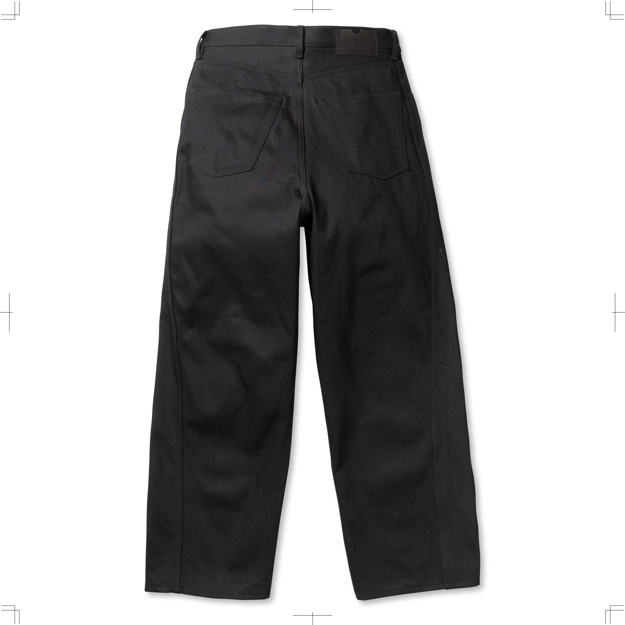 TRIPLE SEAMS 6P DENIM WIDE BLACK – ROTOL