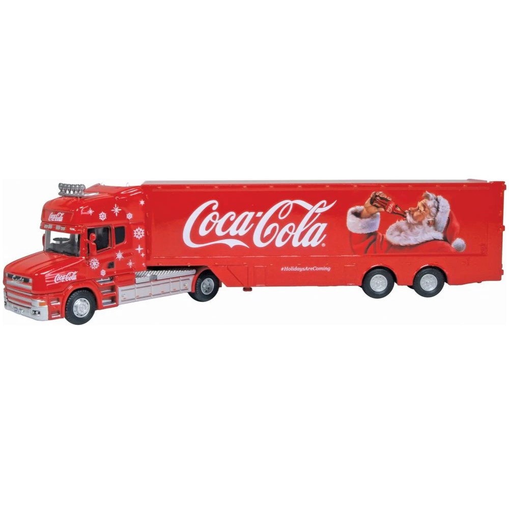 Oxford Diecast 76TCAB012CC - Scania T Cab Box Trailer - Coca Cola