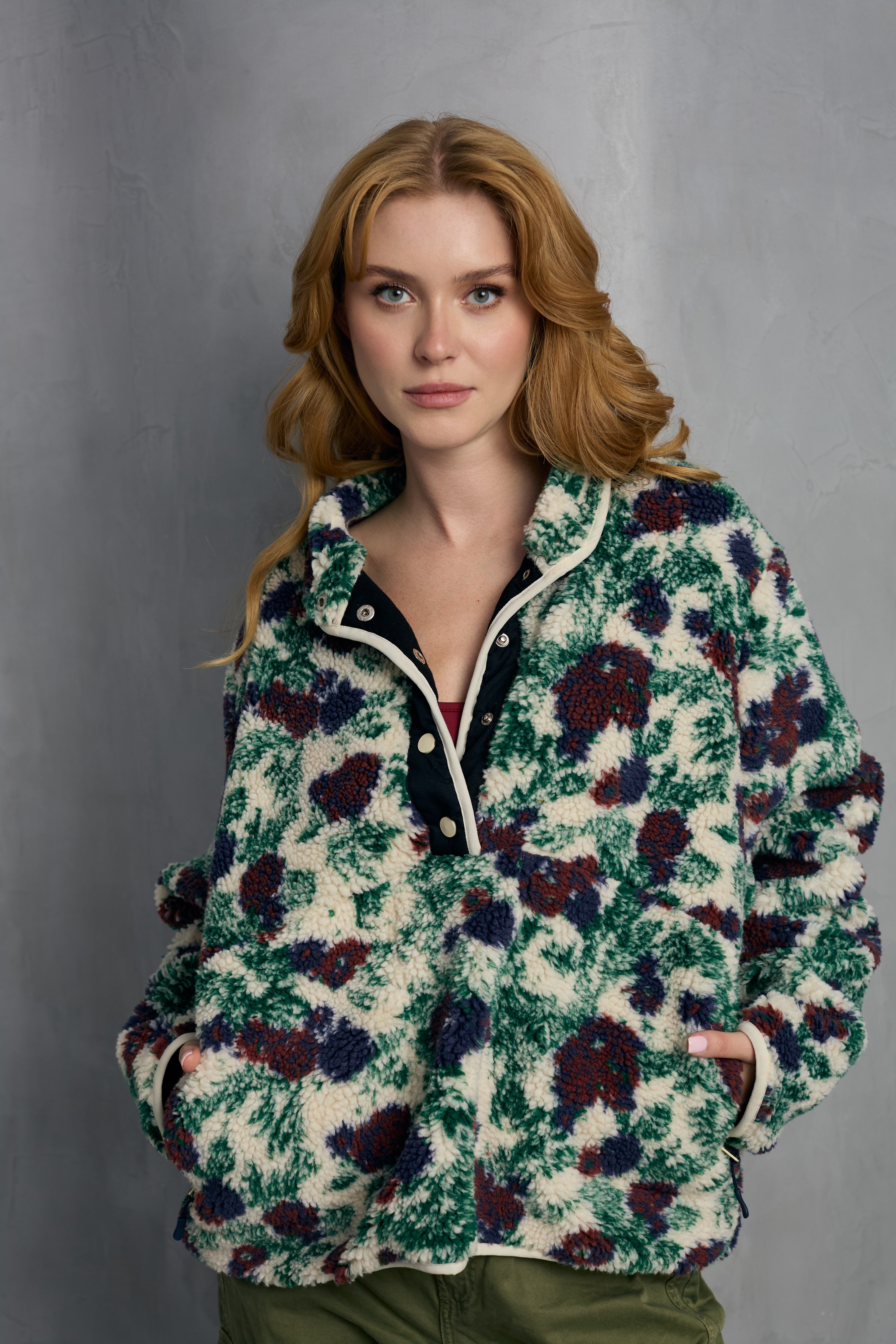 Floral Sherpa Pullover Jacket – SAACHI