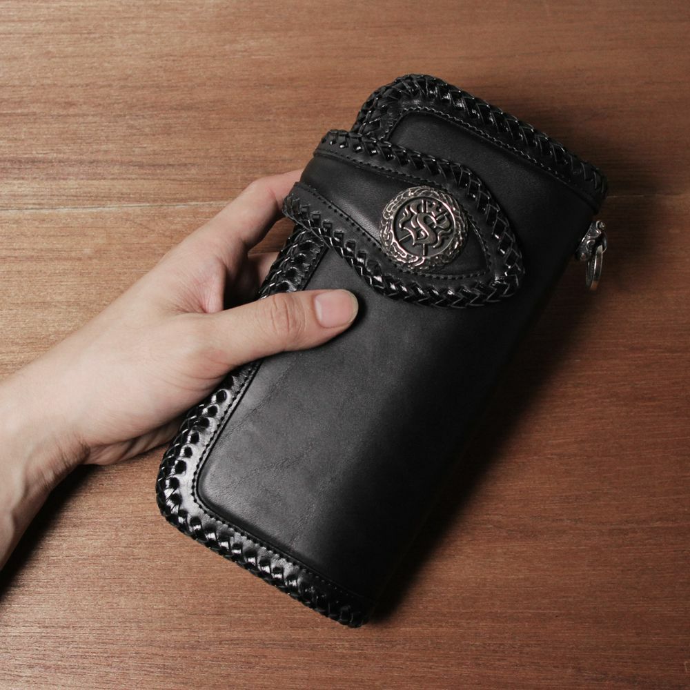 バイカーズウォレット05 カウレザー ブラック（牛革）│メンズ革小物