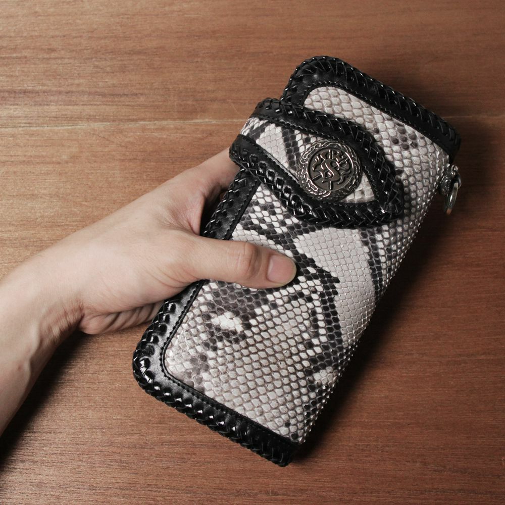 バイカーズウォレット05 パイソン（ヘビ革）│メンズ革小物通販 S'FACTORY