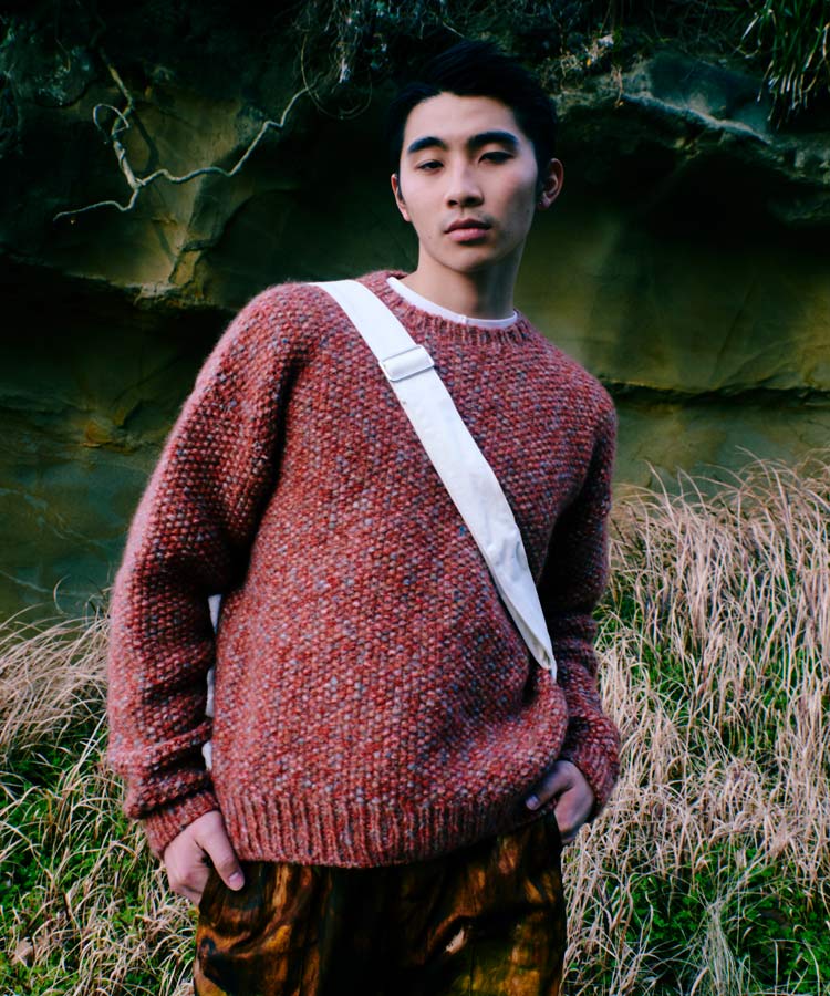 KASURI DYE MOHAIR HAND KNIT SWEATER(セーター/SHKT24201