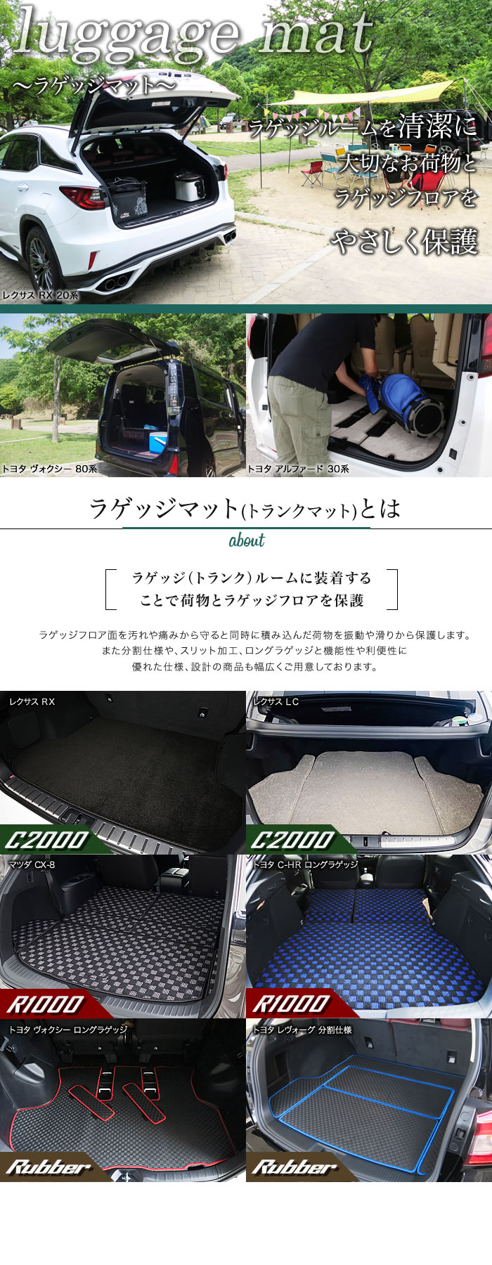 ラゲッジマット(トランクマット) フロアマット専門店アルティジャーノ