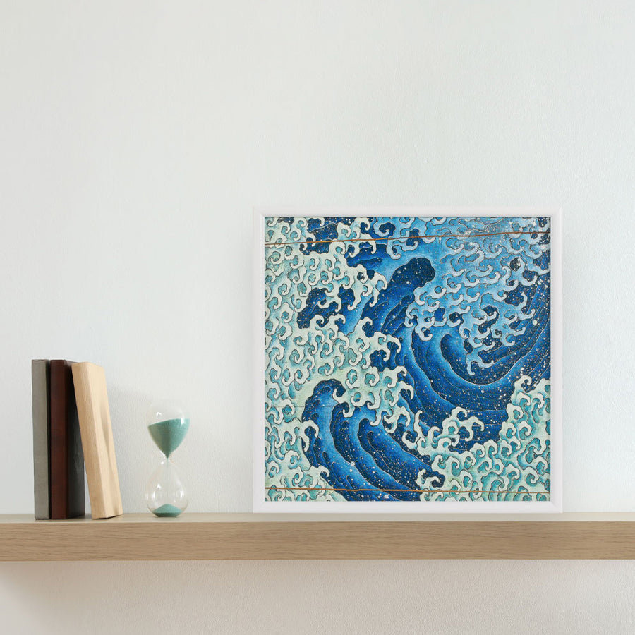 北斎館限定】インテリアアート「怒涛図 男浪（どとうず おなみ