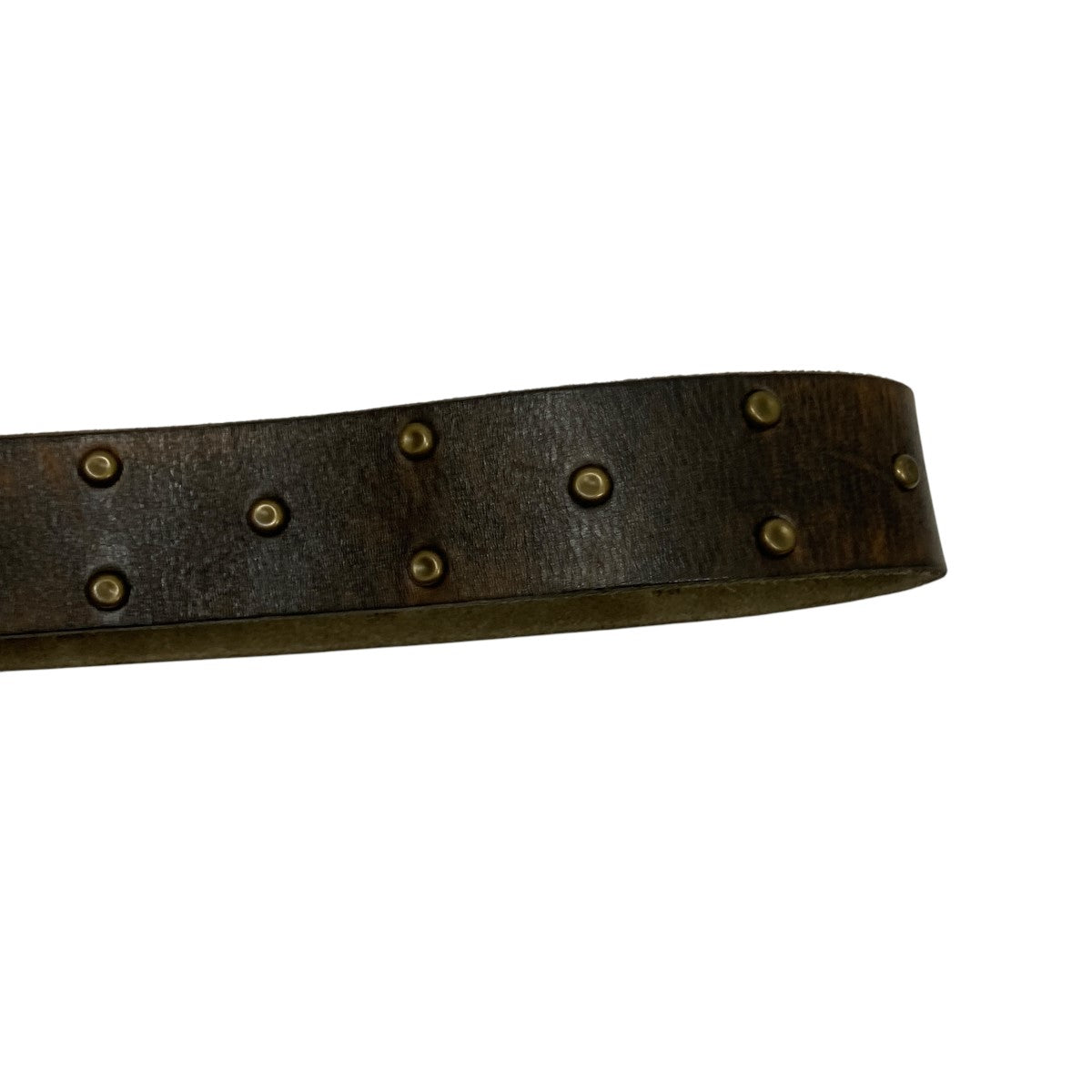 RRL(ダブルアールエル) Rogo Leather Beltスタッズレザーバックル