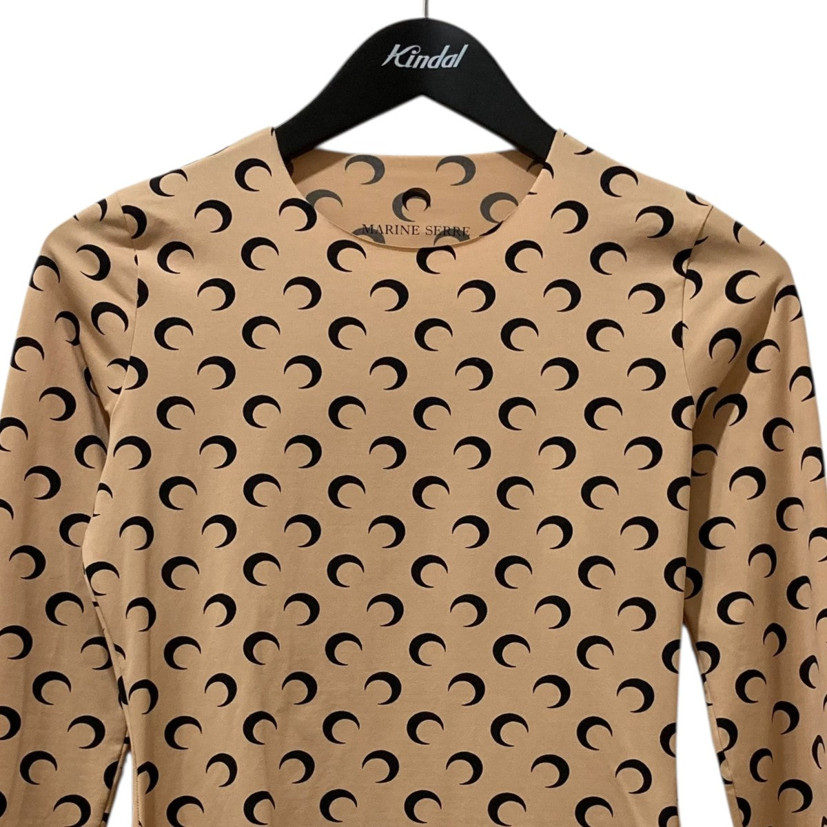 marine serre(マリーンセル) セカンドスキン長袖カットソー ベージュ
