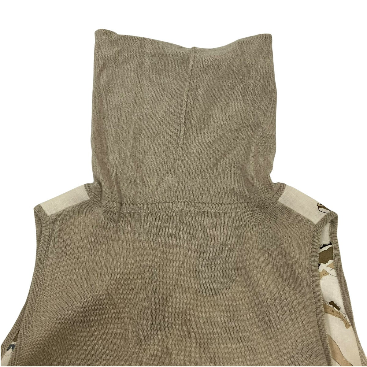 HERMES(エルメス) マルジェラ期 魚柄ノースリーブニット ベージュ