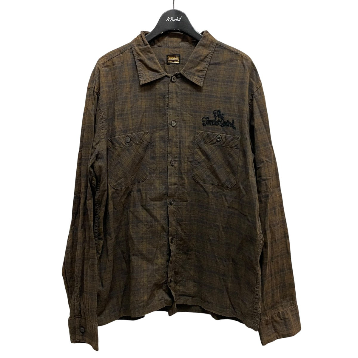 TENDERLOIN(テンダーロイン) チェックフランネルシャツ ブラウン