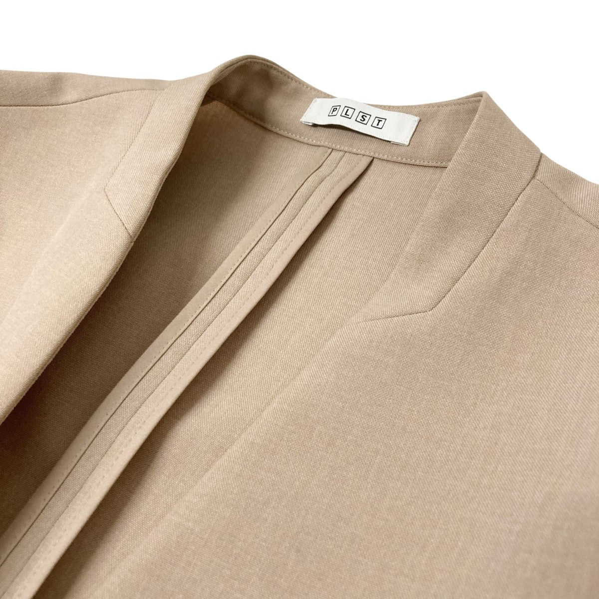 極美品 24SS PLST パンツスーツ セットアップ 洗える ベージュ S 楽天