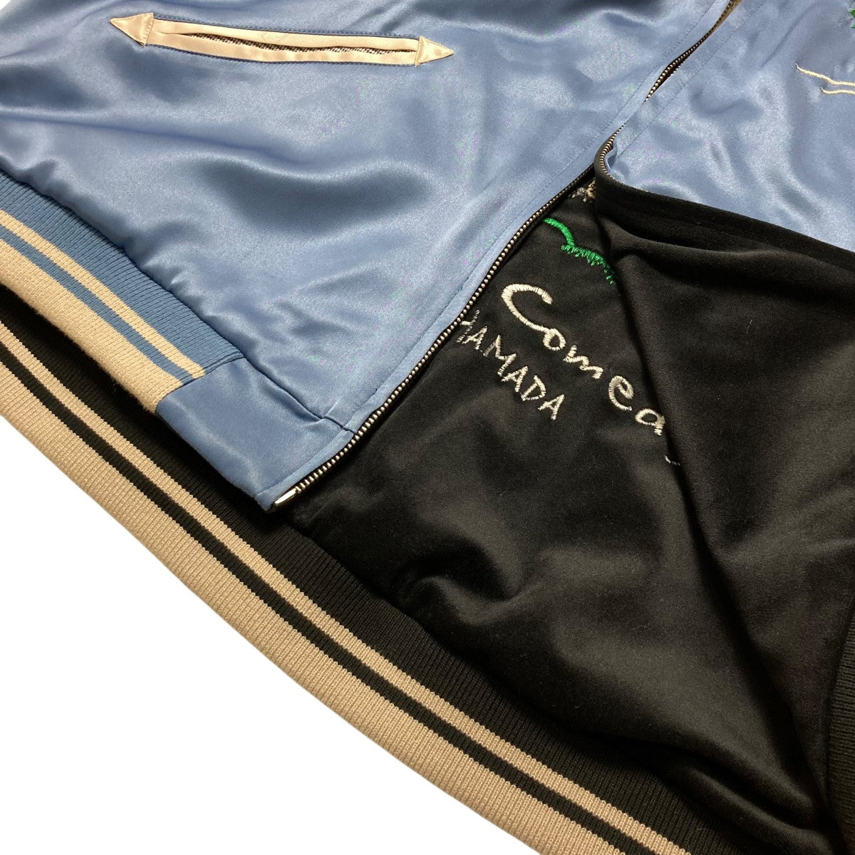 SAPEur(サプール) リバーシブルスカジャン スカイブルー サイズ L