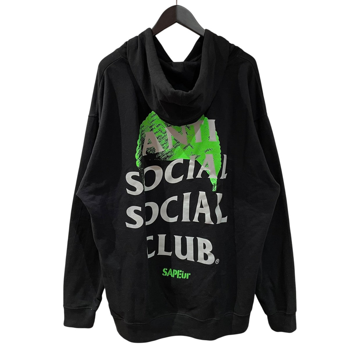 SAPEur×ANTI SOCIAL SOCIAL CLUB プルオーバーパーカー ブラック