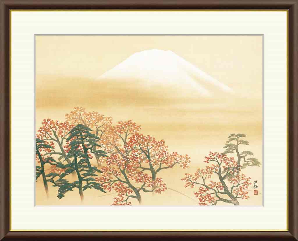 楽天市場】横山大観 霊峰四趣・秋 複製画 巧藝画 10号 【限定200部