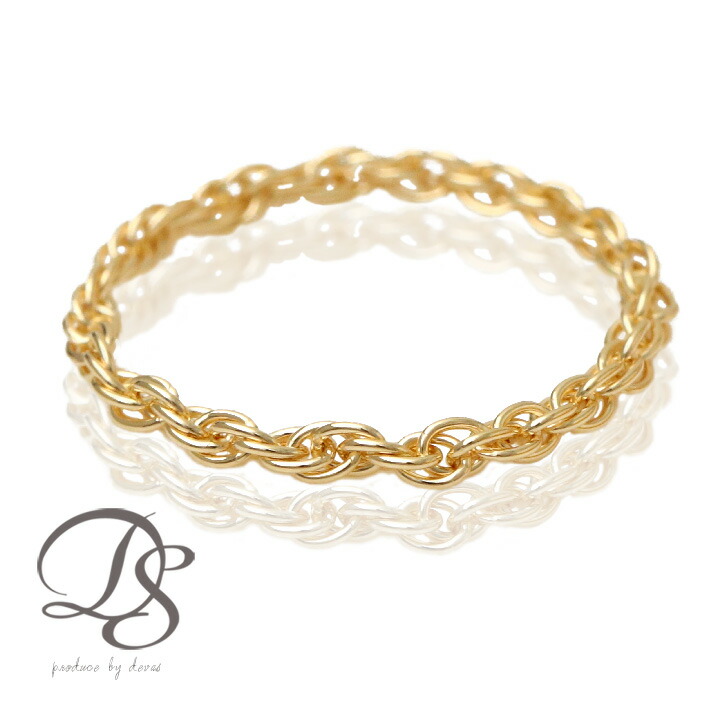 楽天市場】18金 K18 ゴールド チェーンリング 指輪 クローバーカット