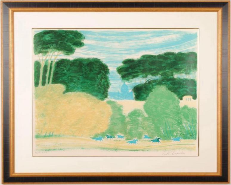 楽天市場】アンドレ・ブラジリエ 水辺の馬の群れ 馬 絵画 リトグラフ