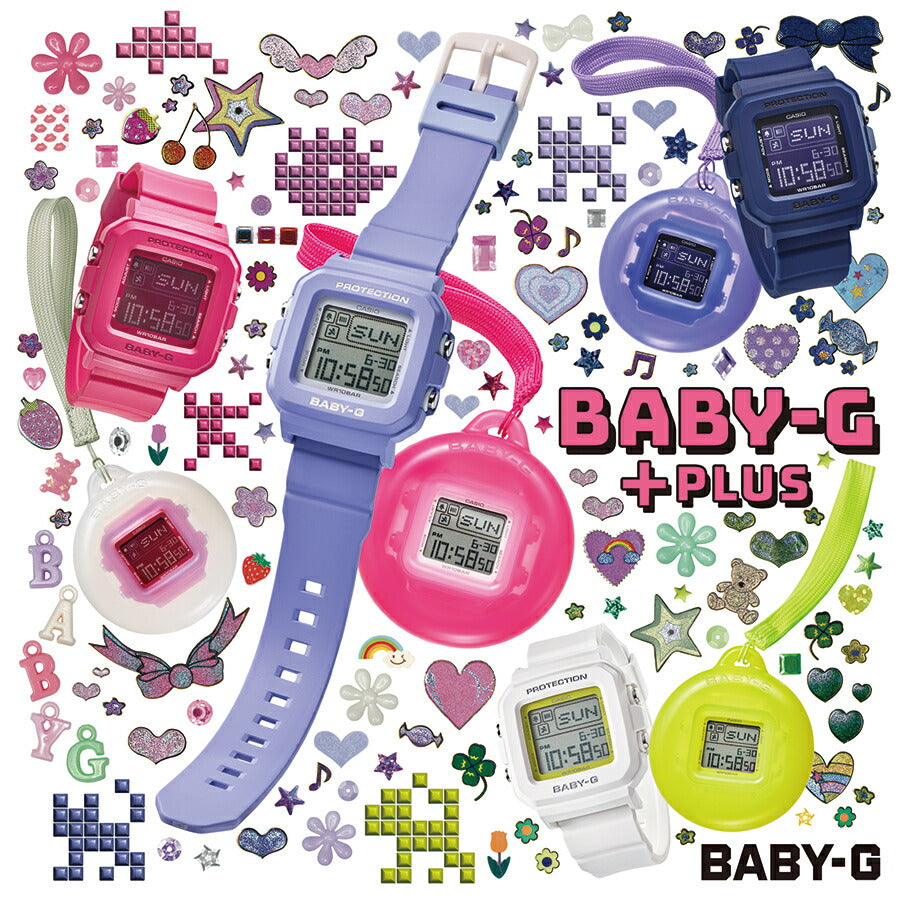 BABY-G+PLUS BGD-10K-2JR レディース 電池式 デジタル スクエア 樹脂