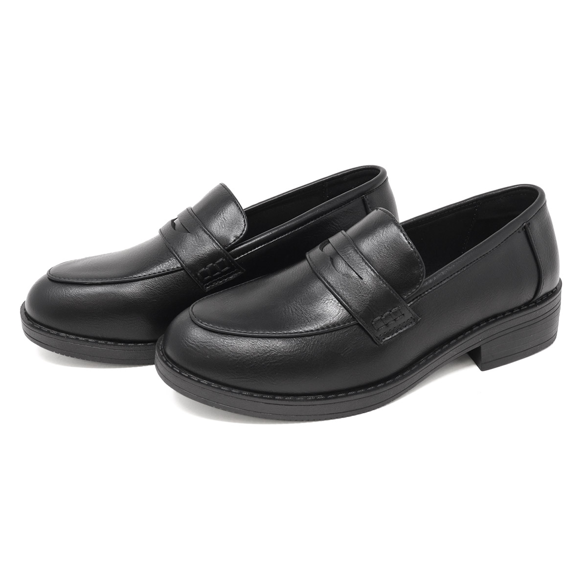 AAA+（サンエープラス） ローファー レディース コイン 3.5cmヒール