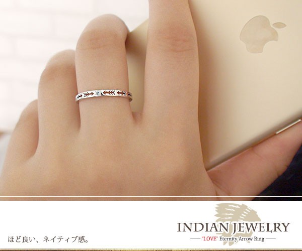 リング ピンキーリング 18金 インディアンジュエリー 矢 アロー