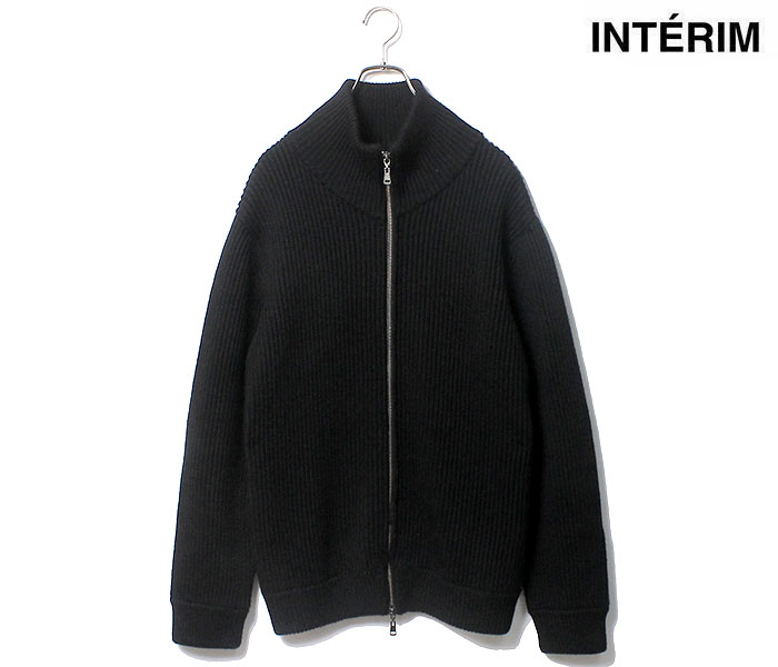 インテリム INTERIM ドライバーズニット ジップニット HAND FRAMED