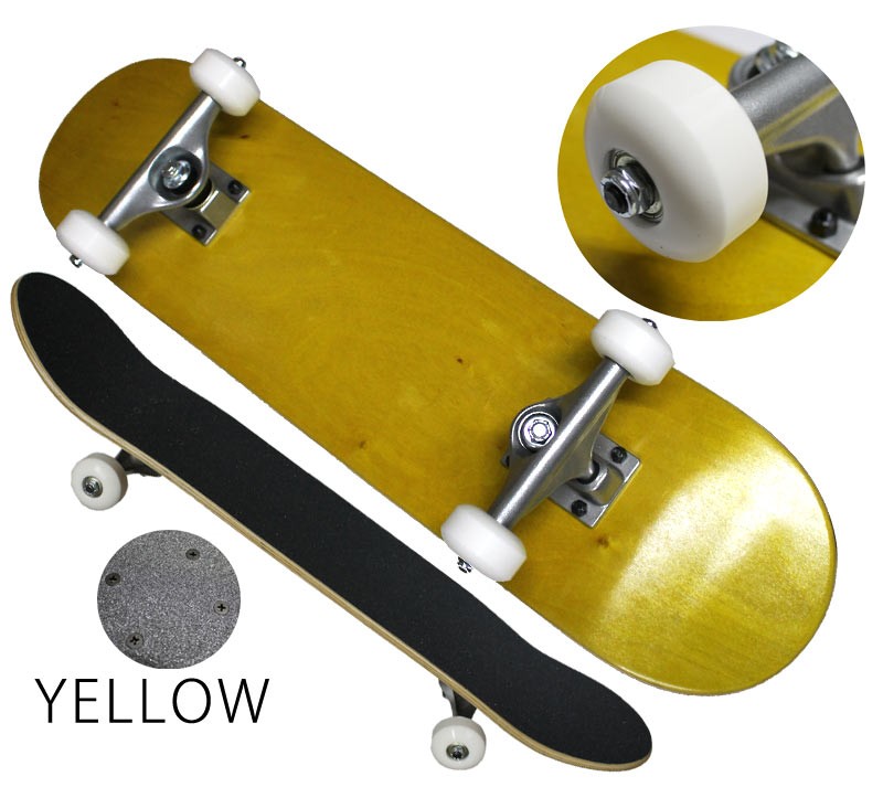 即出荷 スケボー スケートーボード コンプリート 完成品 無地 デッキ