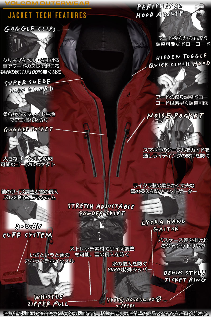 VOLCOM（ボルコム） 25-26 VOLCOM/ボルコム GUCH STRETCH GORE jacket