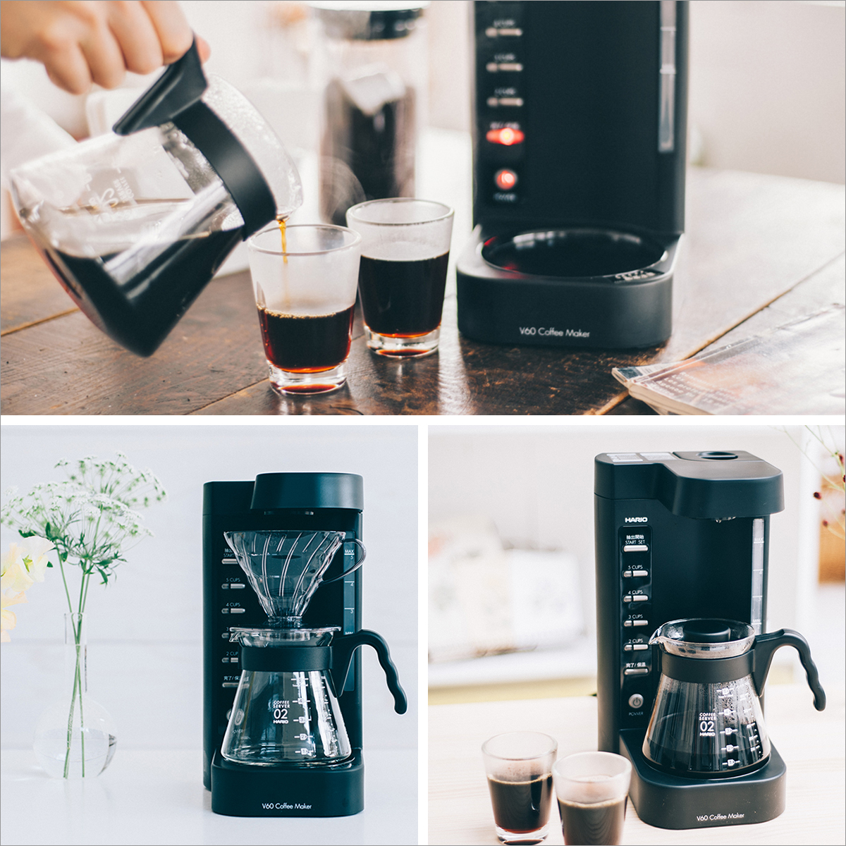 珈琲王 ハリオ V60 珈琲王2コーヒーメーカー 2-5杯 EVCM2-5TB V60