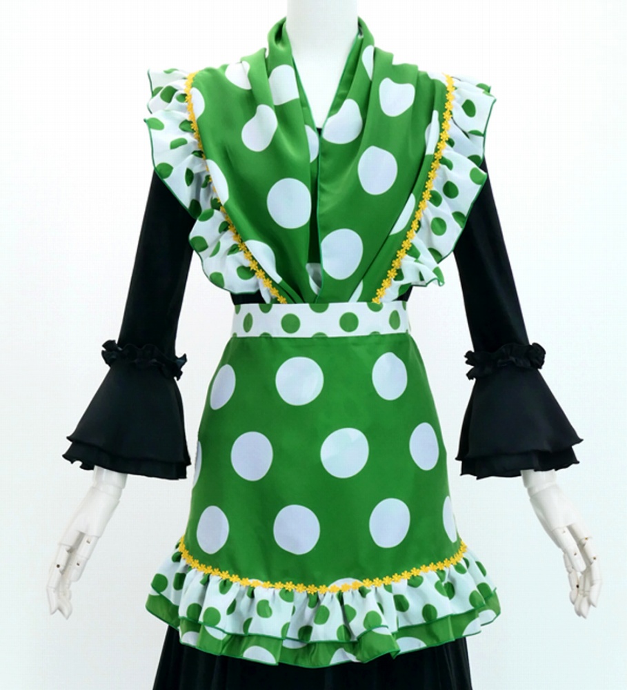 フラメンコ衣装 LOPEZDESANTOS ブラウスファルダ エプロン3点セット