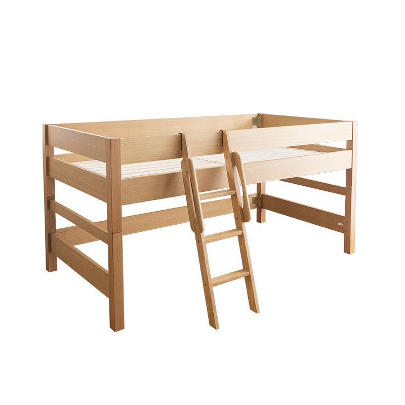 MINT ロフトベッド ベッド シングル 木製 ミドルベッド 天然木の贅沢