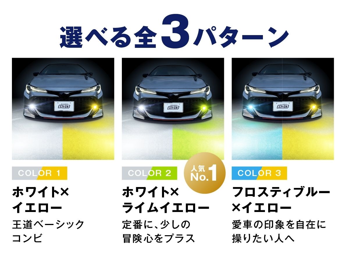 fcl. ランドクルーザー300 ランクル300 フォグランプ led 2色切り替え