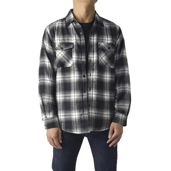 FLAG ON CREW メンズ ネル シャツジャケット チェックシャツ 裏ボア