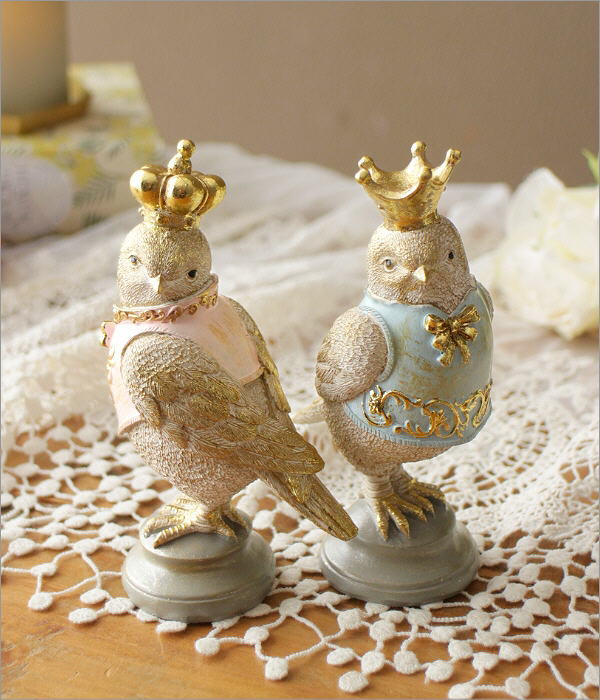 鳥 小鳥 オブジェ おしゃれ 置物 卓上 飾り セット ペア ゴールド