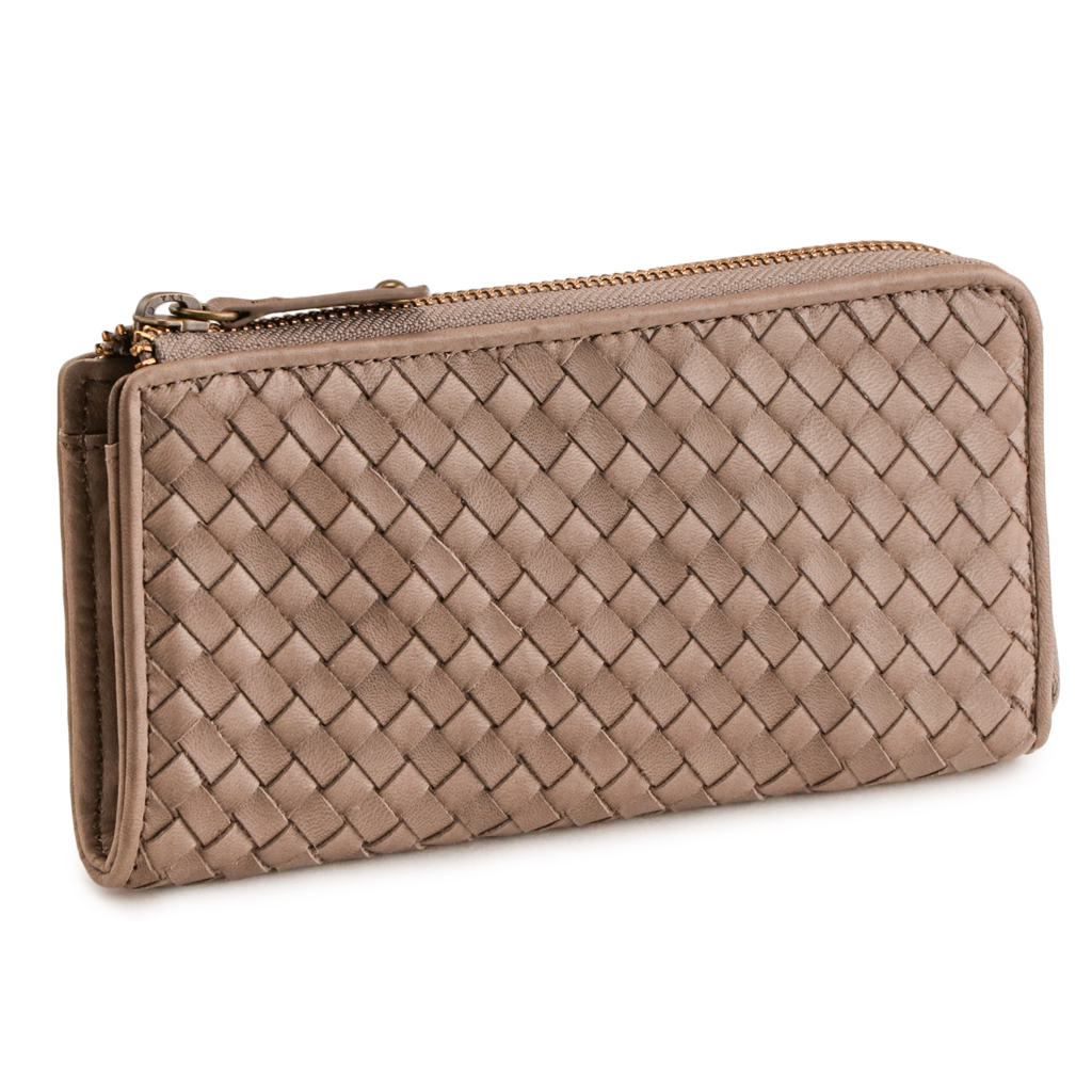 財布 長財布 メンズ レディース ポニーレザー 本革 メッシュ 編み込み