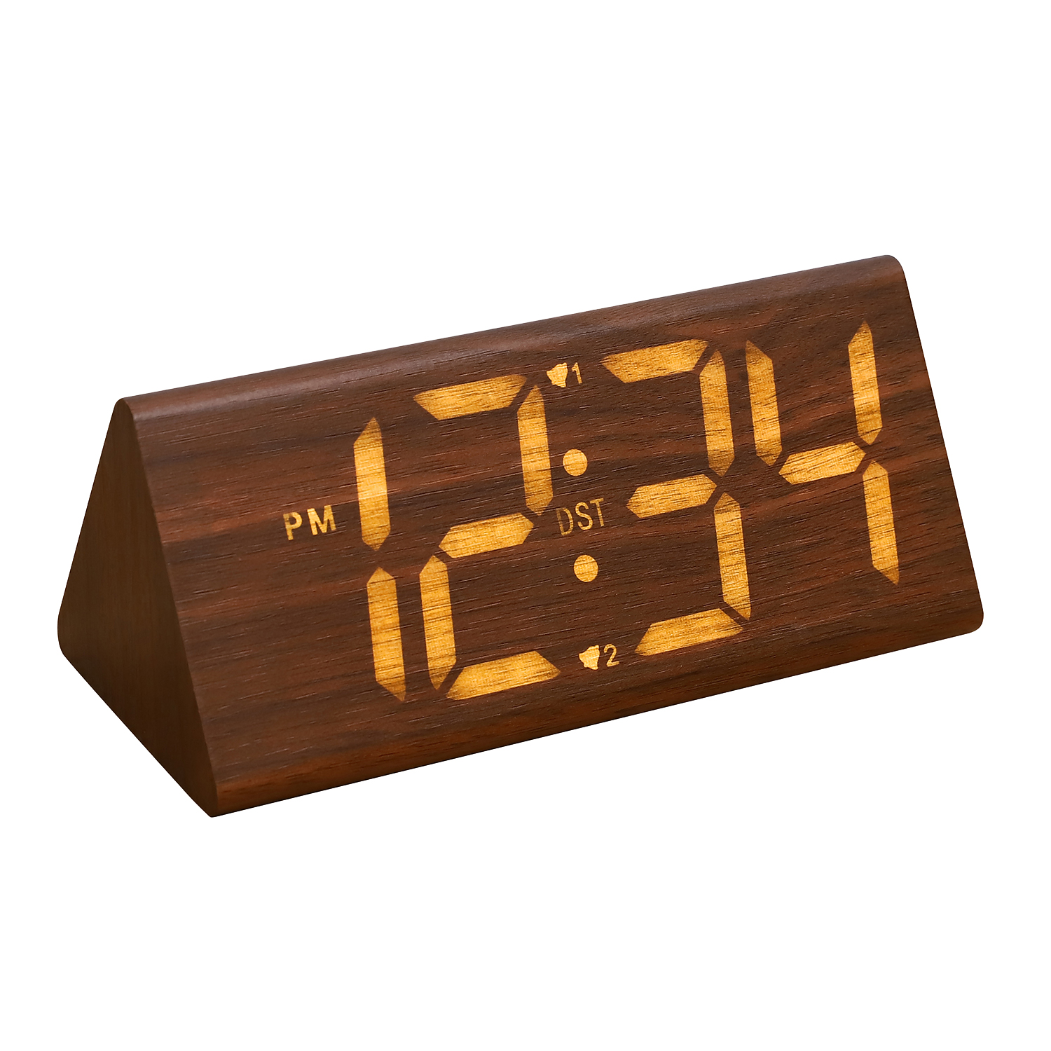 デジタル時計 おしゃれ 置き時計 デジタル led 目覚まし時計 木目調