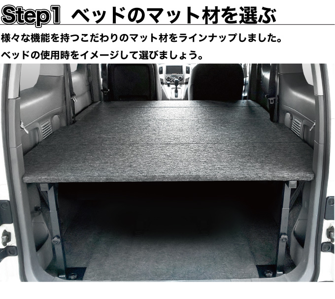 日産（NISSAN） NV200 バネットワゴン ベッドキット+フルフロアパネル