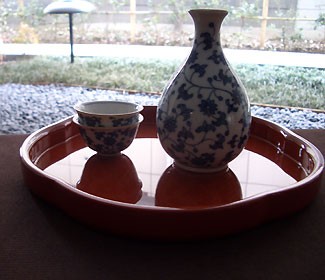 宮内庁御用達 漆器 山田平安堂】梅盆 研出（小） | 漆器 山田平安堂