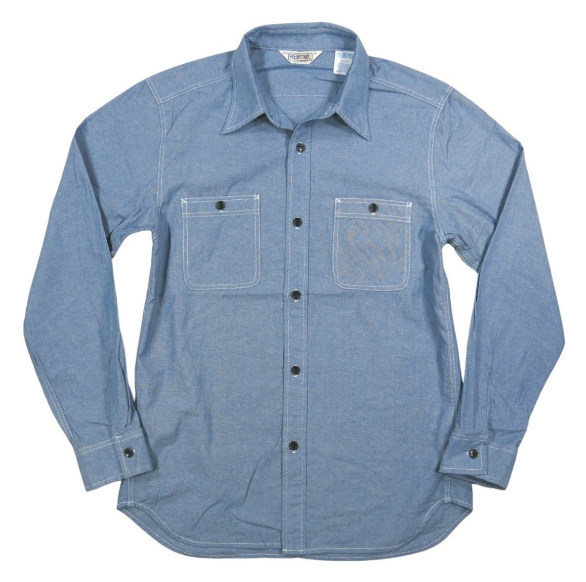 FIVEBROTHER（ファイブブラザー） シャンブレー 無地 長袖 ワーク