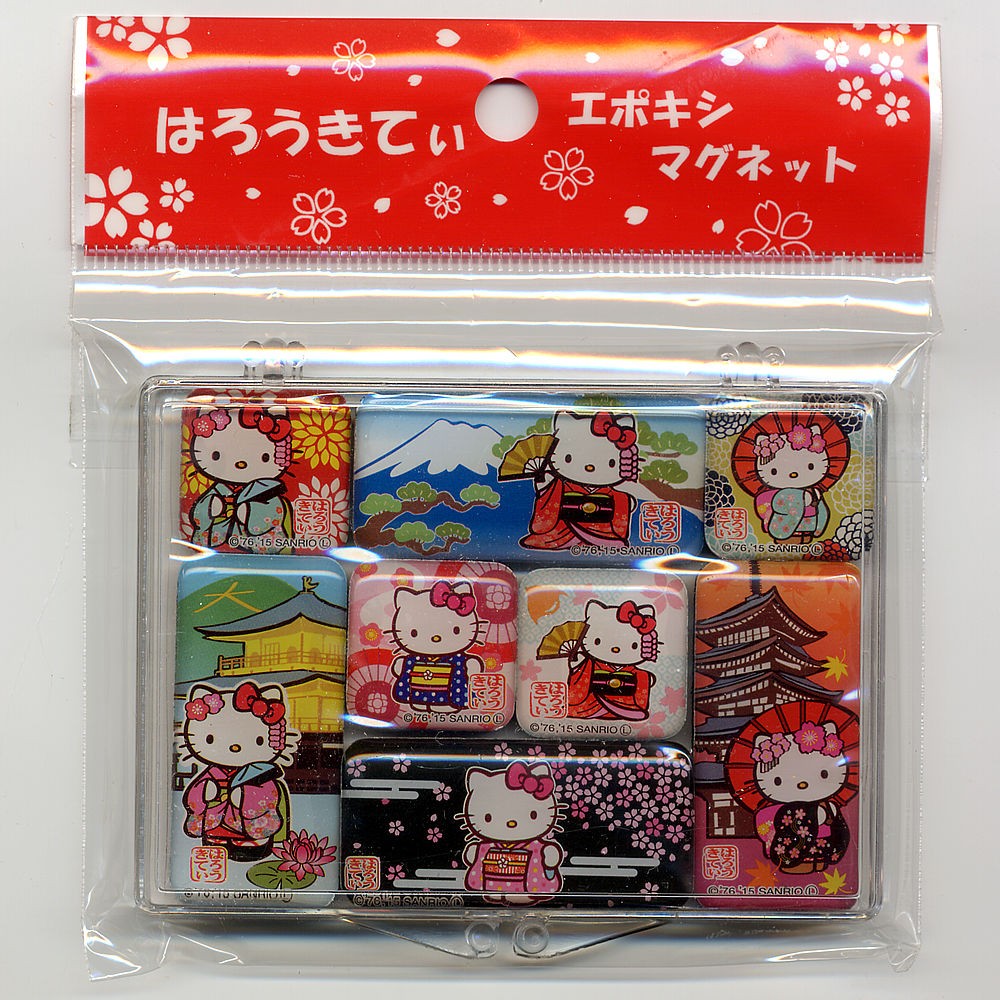 キティちゃん日本マグネット 8個セット メール便 送料無料 : 日本の