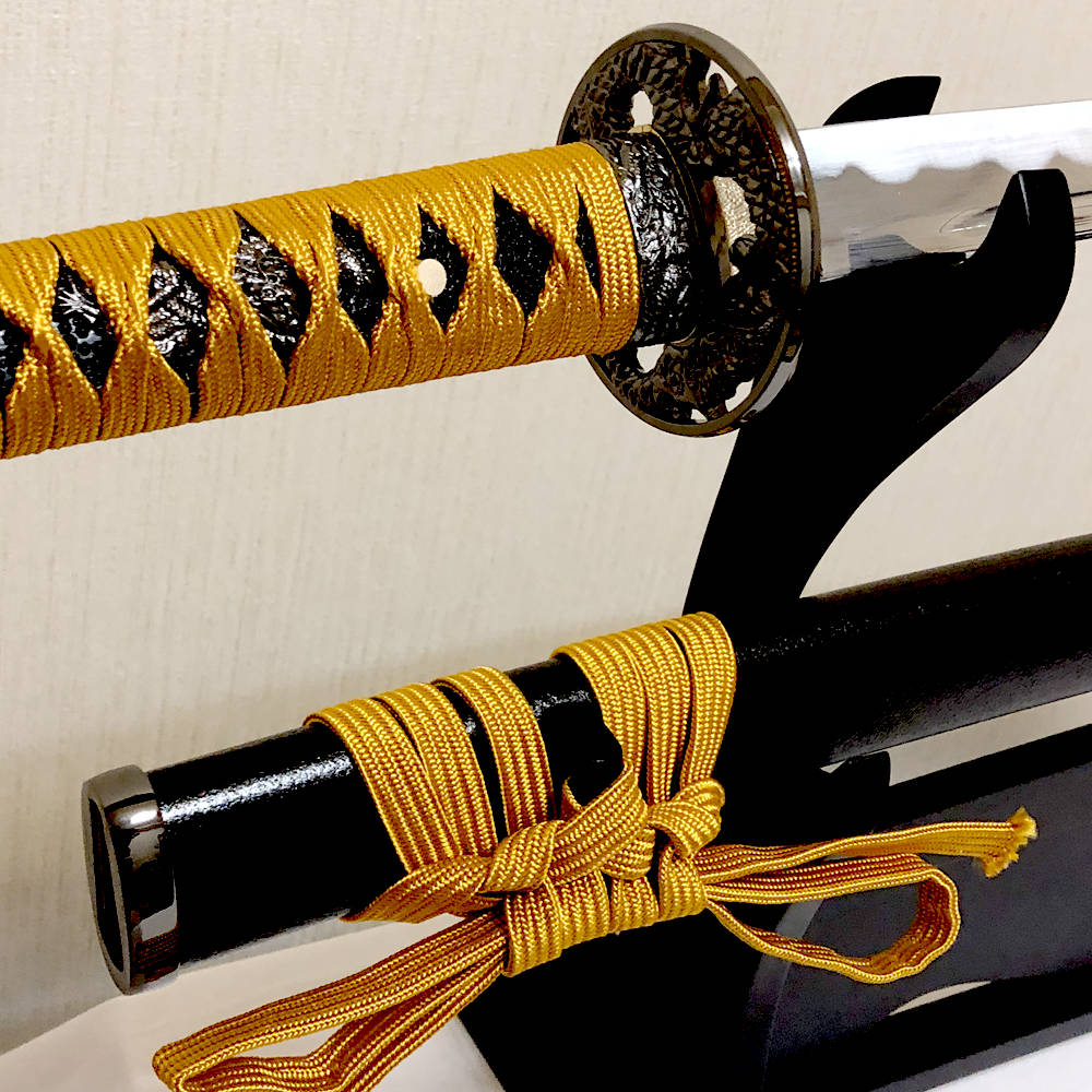 新撰組 近藤勇 小刀 龍鍔 金黒 模造刀 美術刀剣 : 日本のおみやげ専門