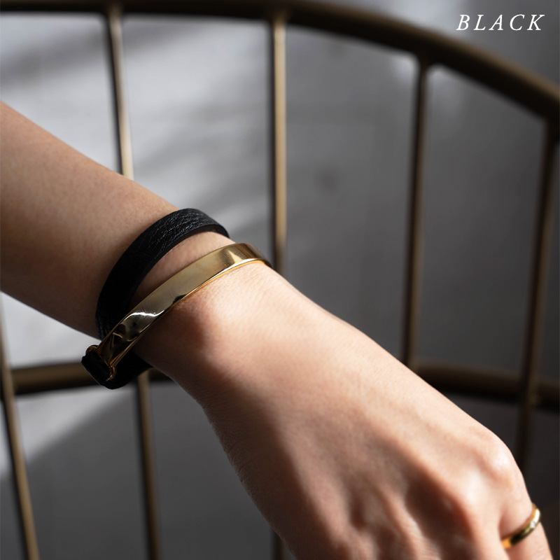 Jewel VOX ブレスレット 本革 二連 レザー レディース 牛革 2連 重ね