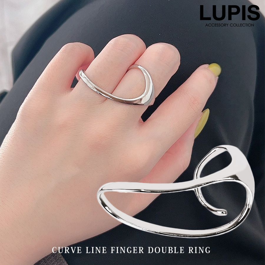 LUPIS（ルピス） ダブルフィンガーリング リング 指輪 レディース 変形