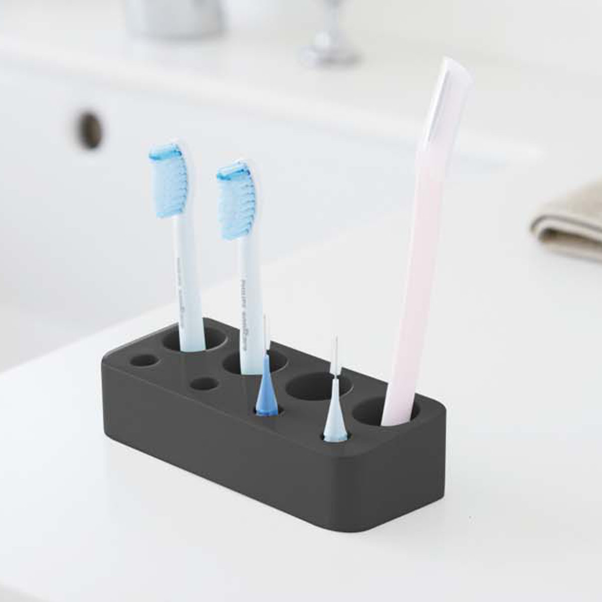 山崎実業 MIST 歯ブラシ&歯間ブラシスタンド ミスト （ 4903208033947