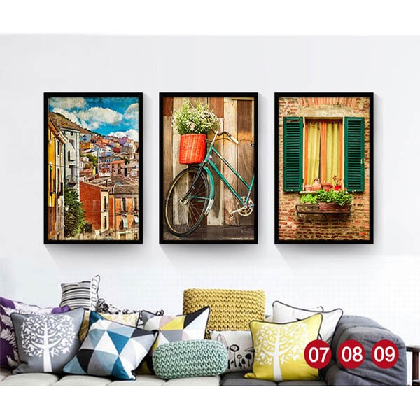 単品 33×43cm アートパネル 枠付きフレーム絵画 レトロ ヨーロピアン