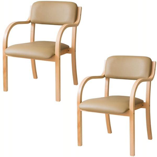 セット ダイニングチェア 肘付き スタッキングチェア イス 2脚セット