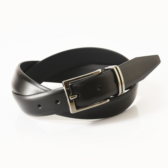 GENNY（ジェニー） イタリア製 レザー ベルト メンズ 本革 ブラック 黒