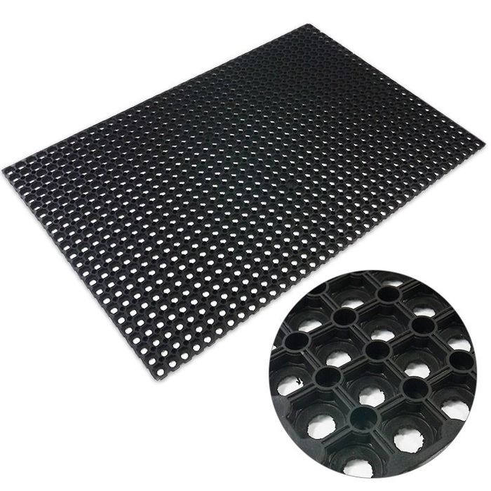 有孔ゴムマット 約1mx1.5m 厚さ22mm 1m×1.5m ブラック（1×1.5