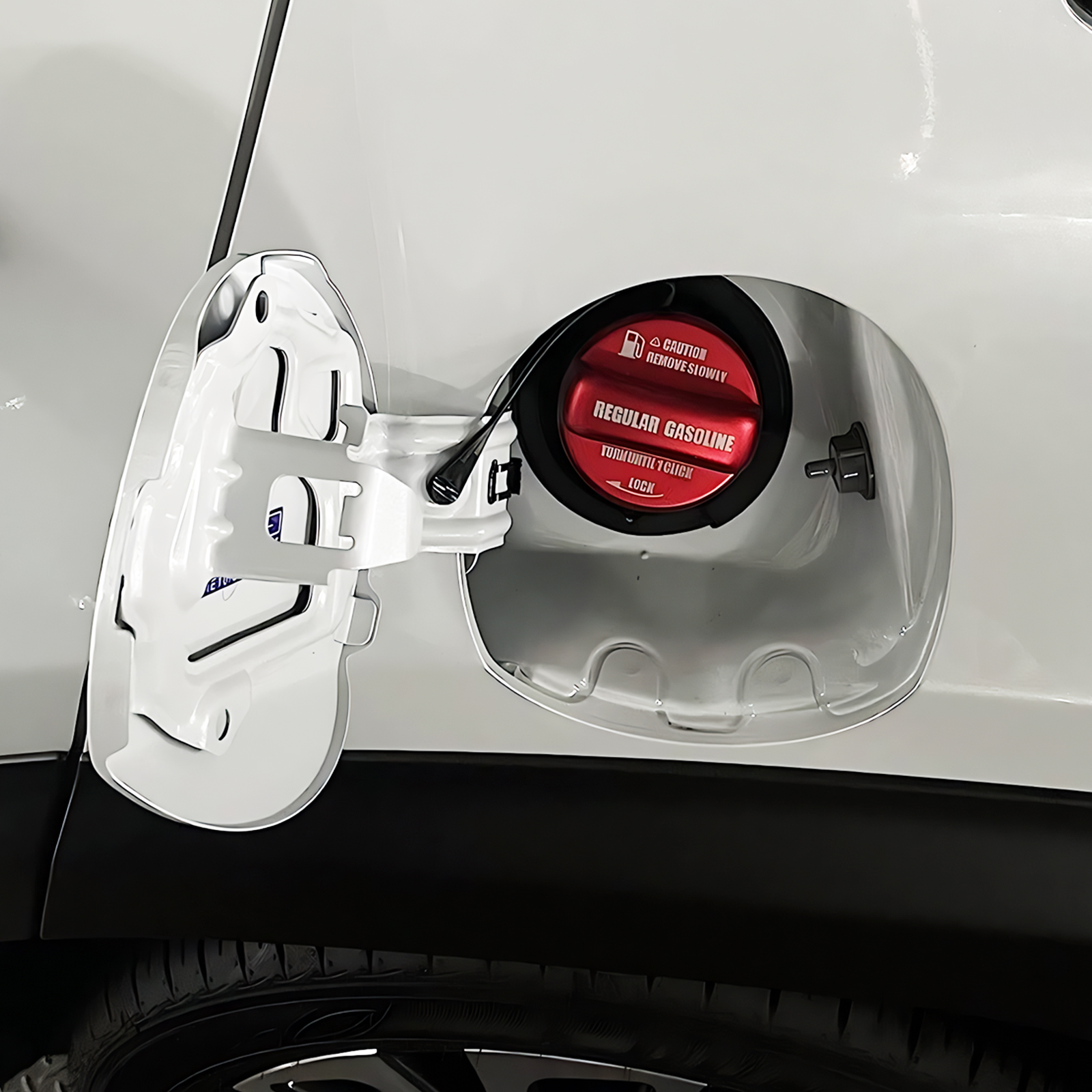 エブリイワゴン H17.08- フューエルキャップカバー アルミ製 給油口