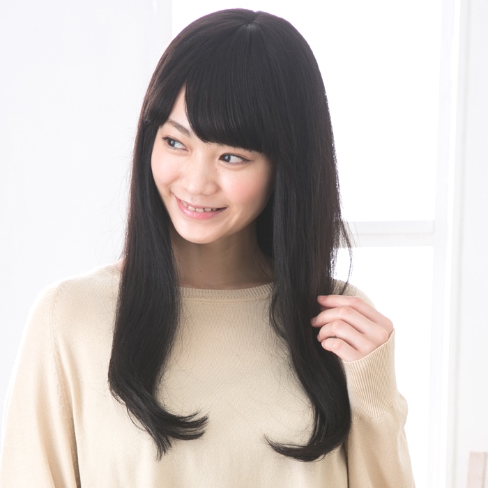 ウィッグ ロング 人毛100% 女性 医療用 自然 レディース 全3色 2サイズ